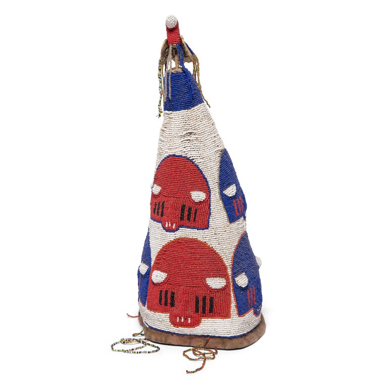 Yoruba Oba Beaded Crown For Sale at 1stDibs