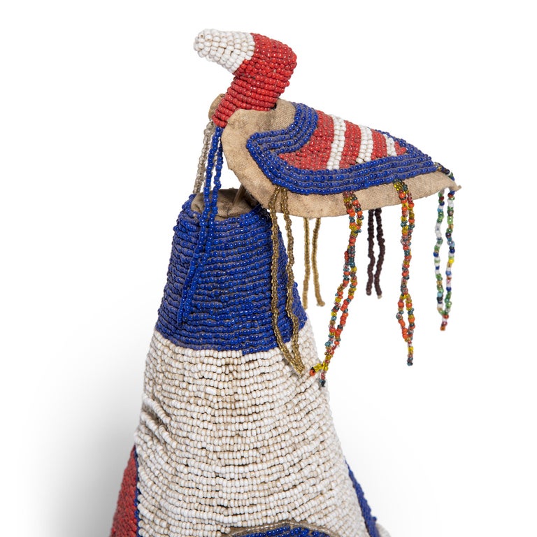 Yoruba Oba Beaded Crown For Sale at 1stDibs