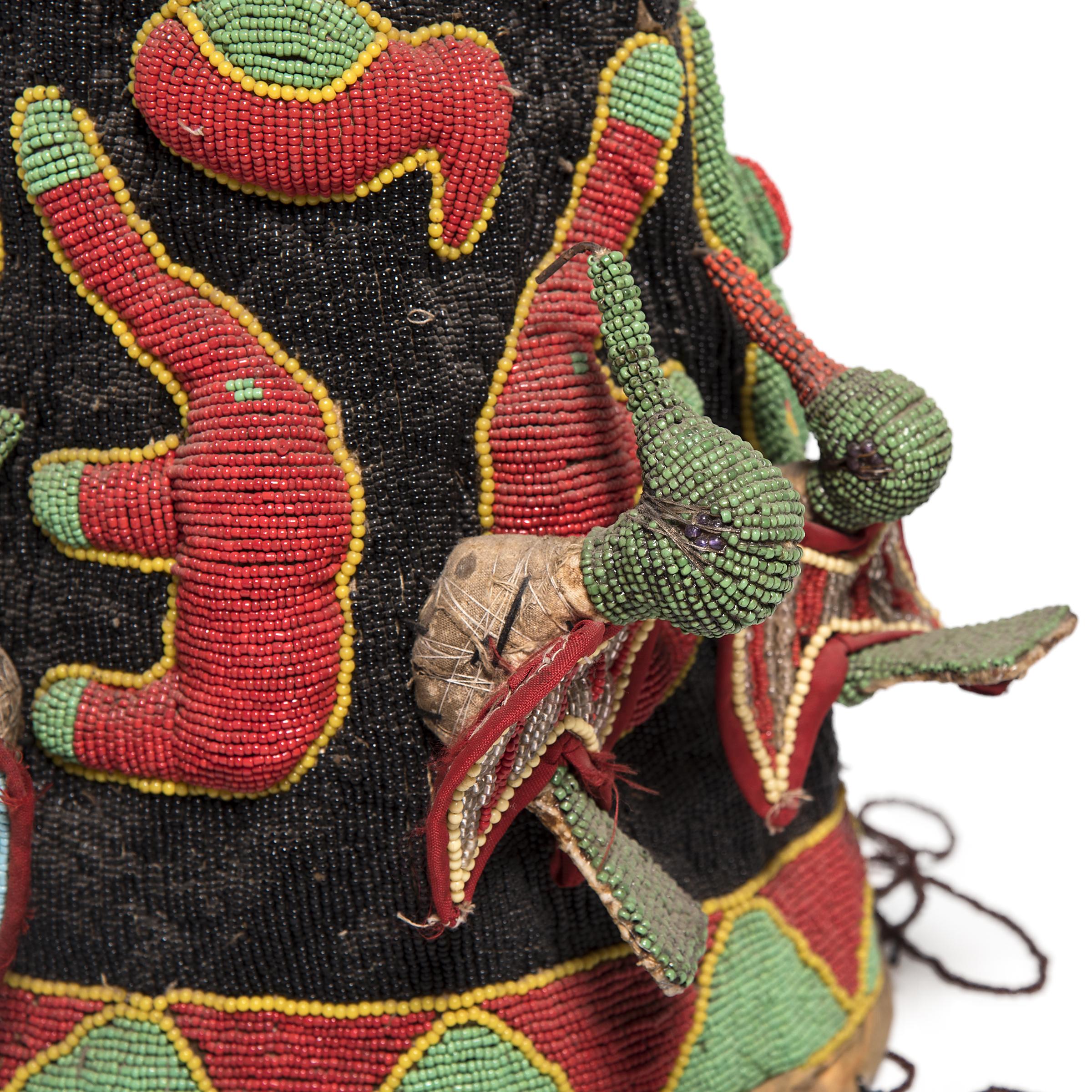 20th Century Yoruba Oba Beaded Crown