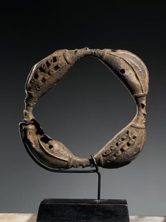Yoruba People, Nigeria, Brass Dance Rattle for Ceremonial Dances