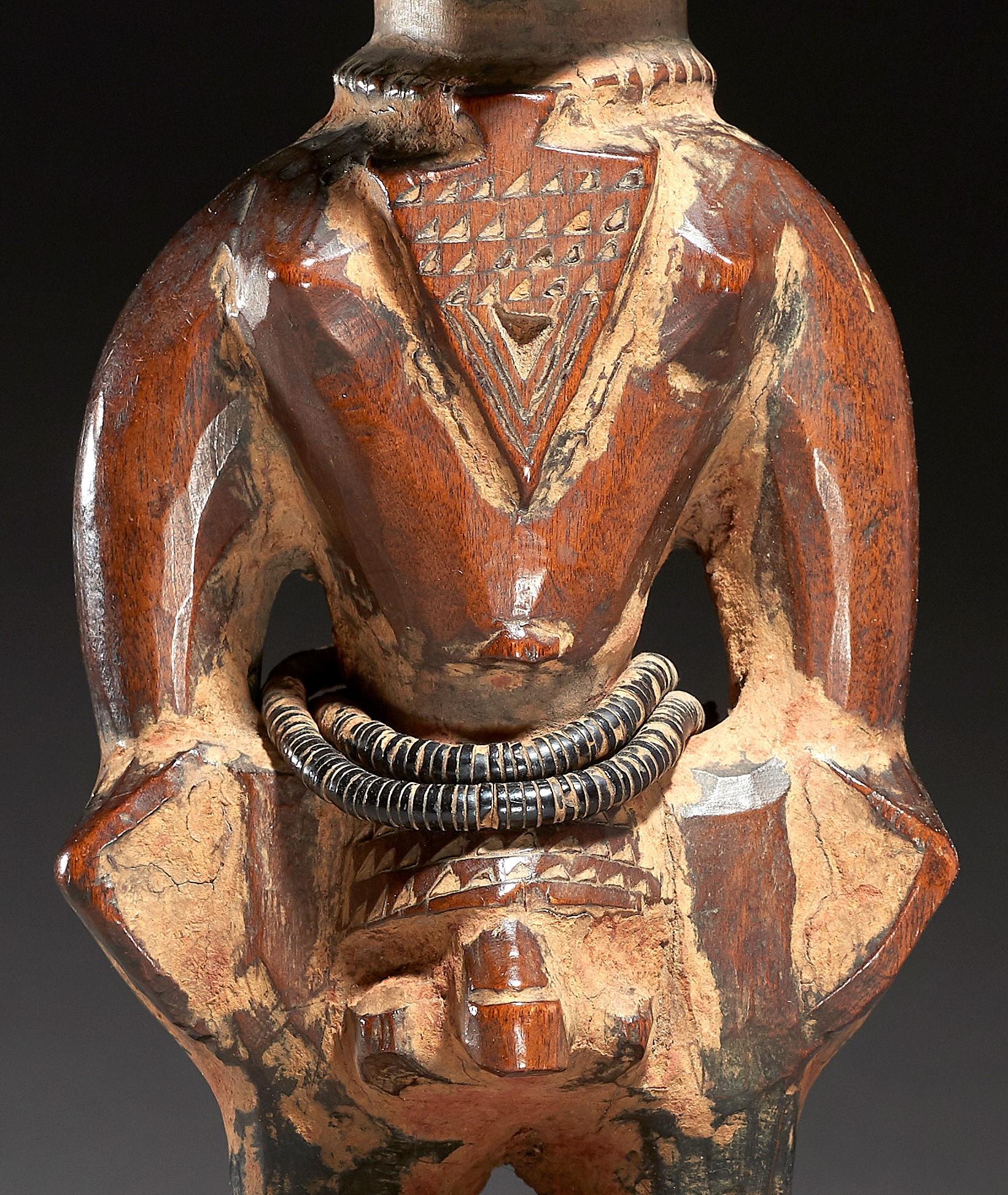 Yoruba People, Nigeria, Carved Twin Figure 