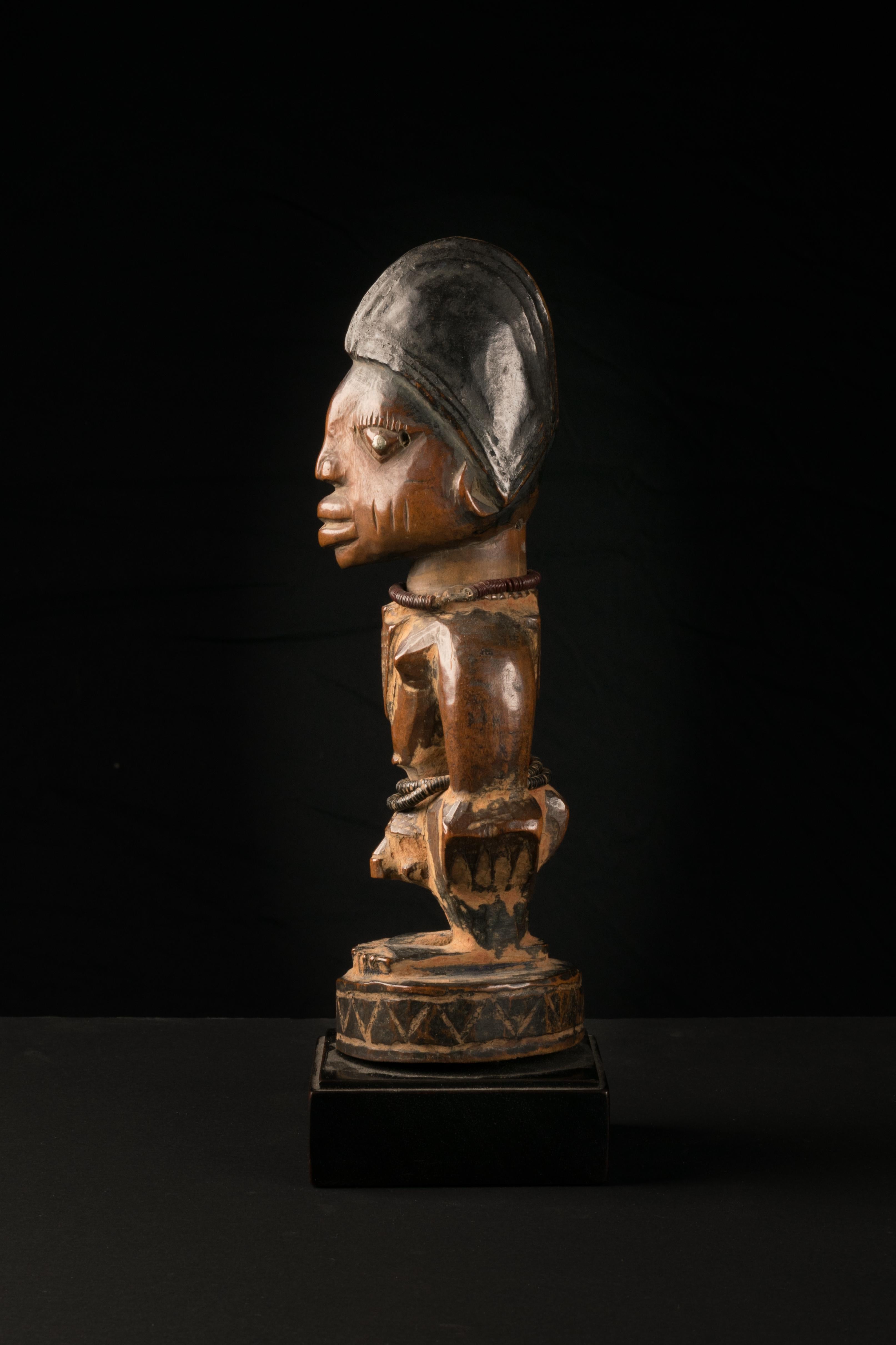 Beads Yoruba People, Nigeria, Carved Twin Figure 