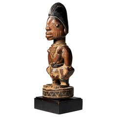 Yoruba People, Nigeria, Carved Twin Figure "Ibeji"