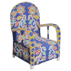 Yoruba Royal Beaded Chair Made in West Africa
