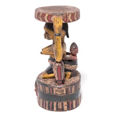 Yoruba Style Figurative Stool