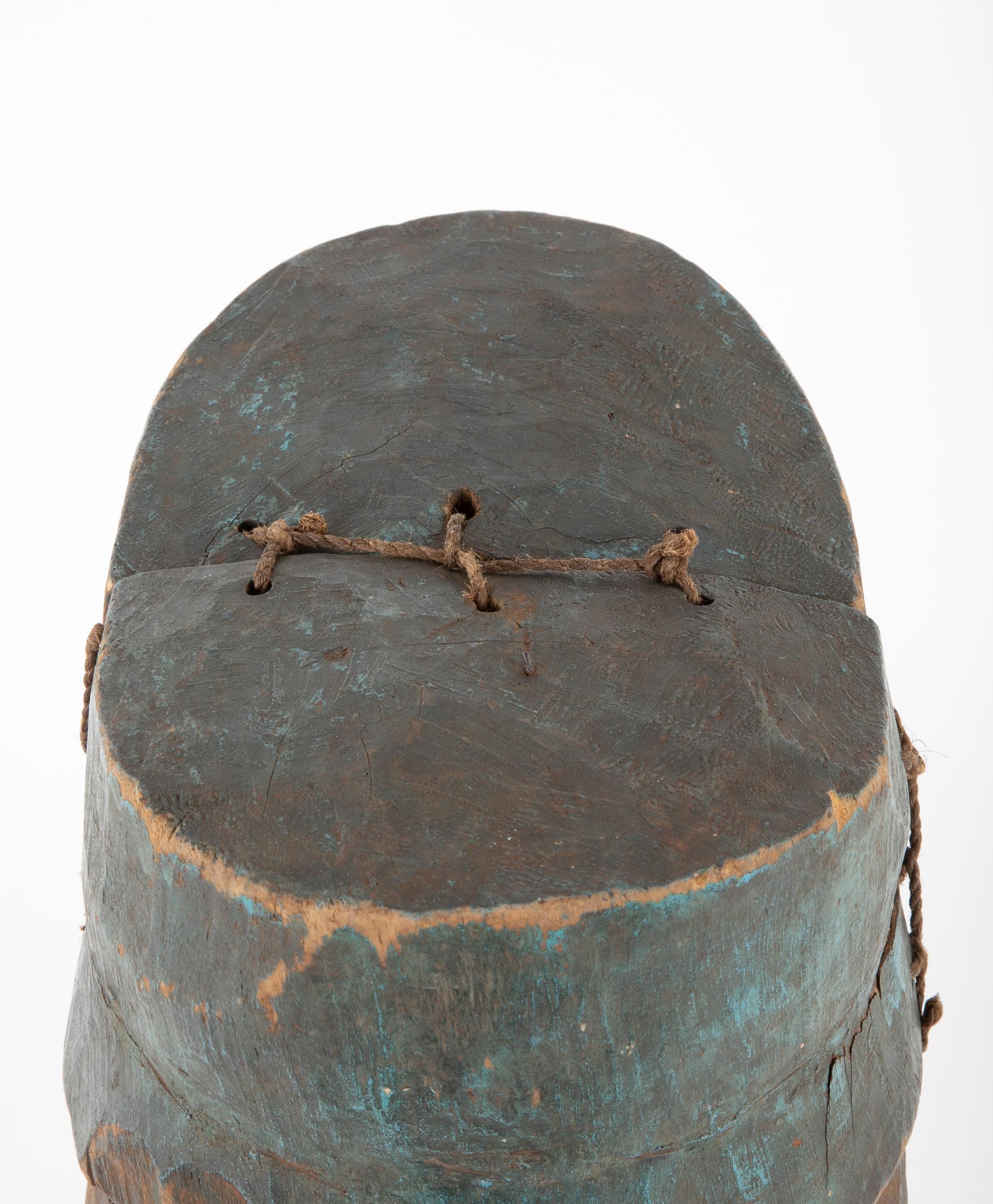 Yoruba Tribal Helmet Mask of a French Gendarme For Sale 3