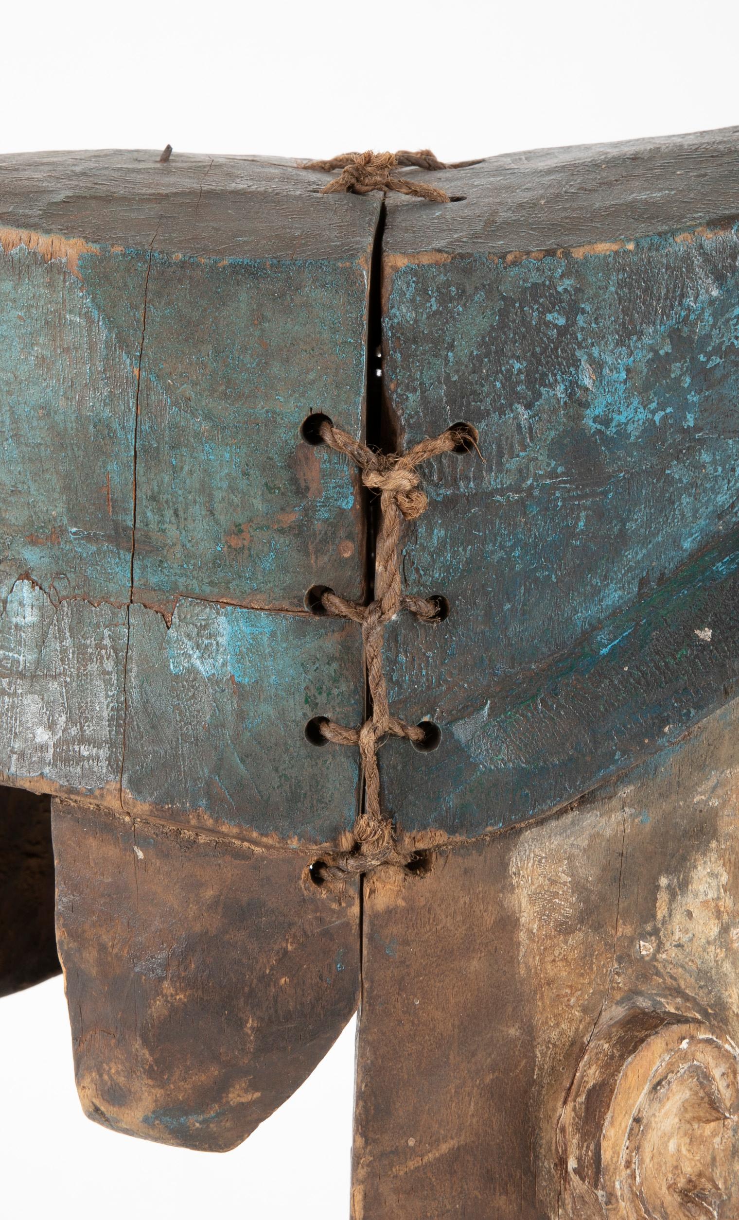 Hand-Painted Yoruba Tribal Helmet Mask of a French Gendarme