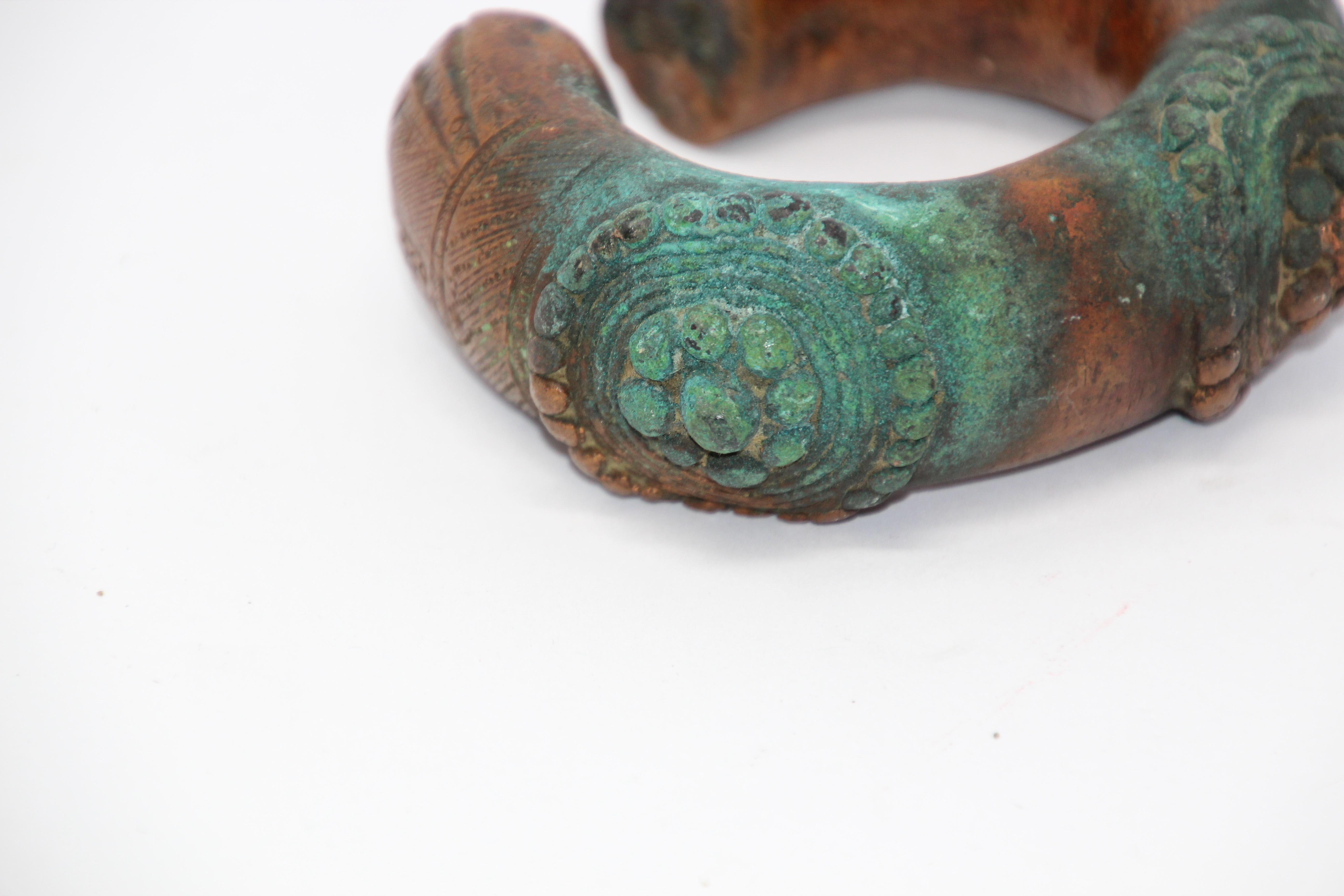 Tribal Yoruba tribes Nigeria Manilla Bronze Trade Currency Bracelet