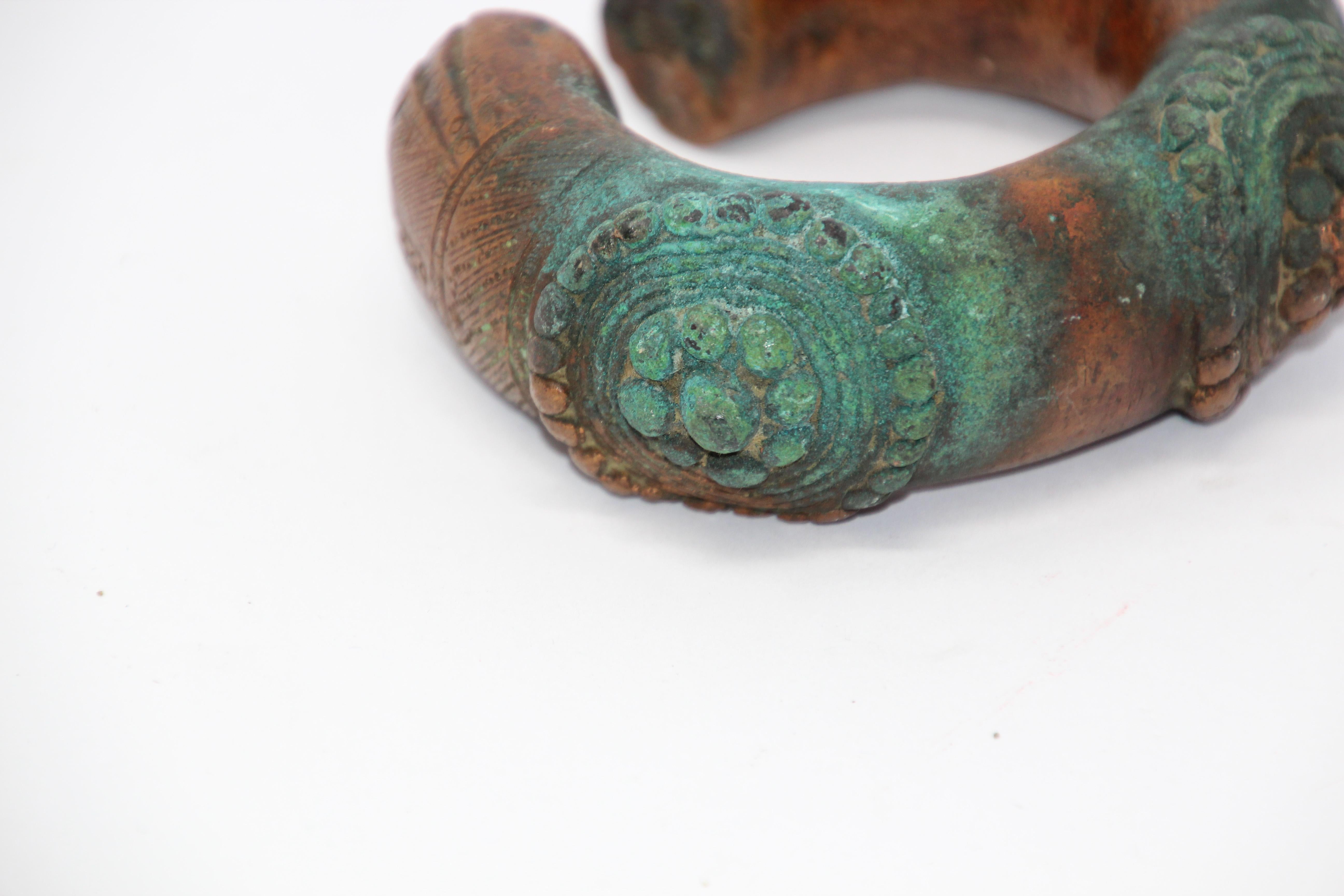 Tribal Yoruba tribes Nigeria Manilla Bronze Trade Currency Bracelet