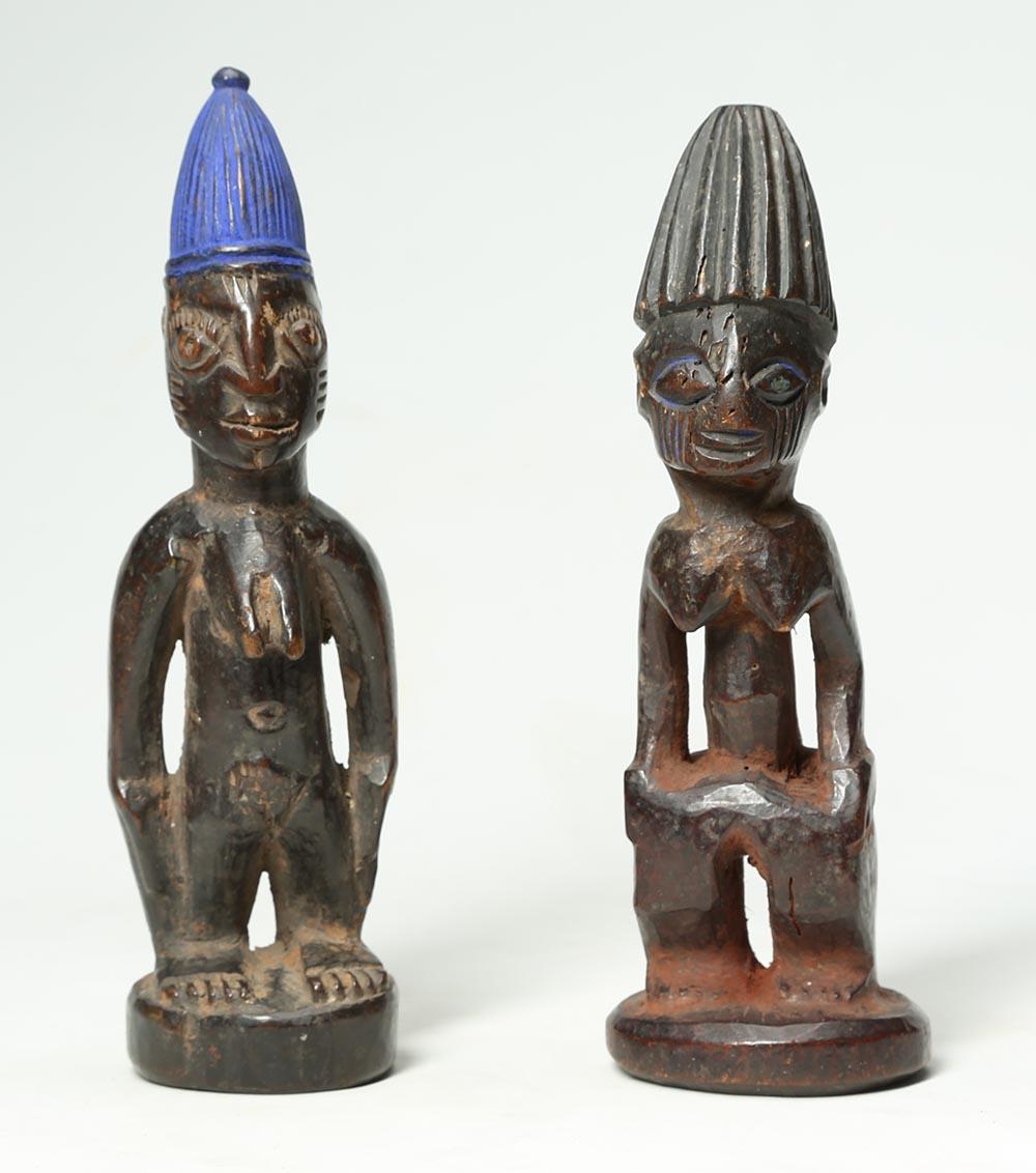 tall wooden african statues