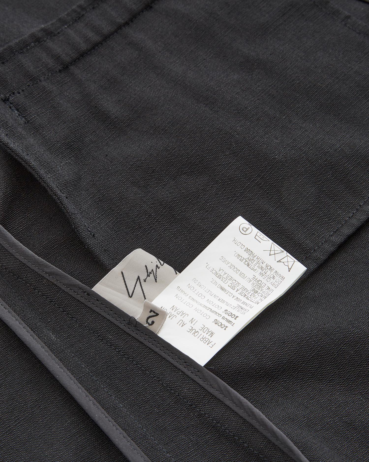 Yoshi Yamamoto Black cotton asymmetric cape, ss 2009 For Sale 2