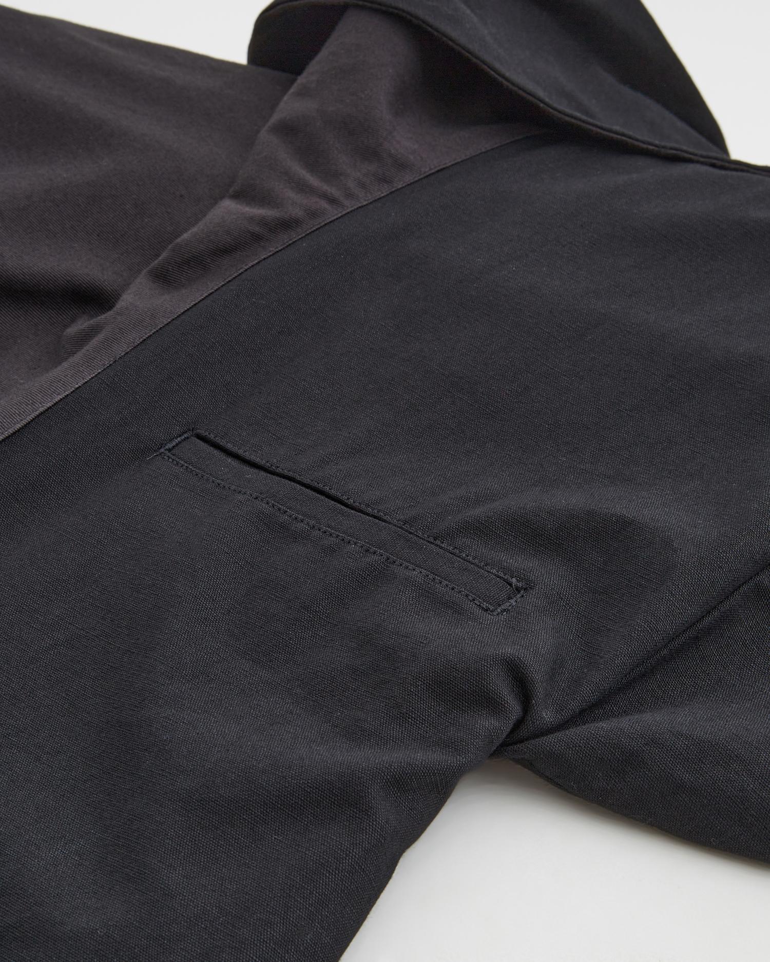 Yoshi Yamamoto Black cotton asymmetric cape, ss 2009 For Sale 4