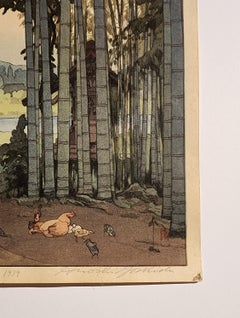 Bambusholz, Jizuri-Siegel, japanischer Farbholzschnitt