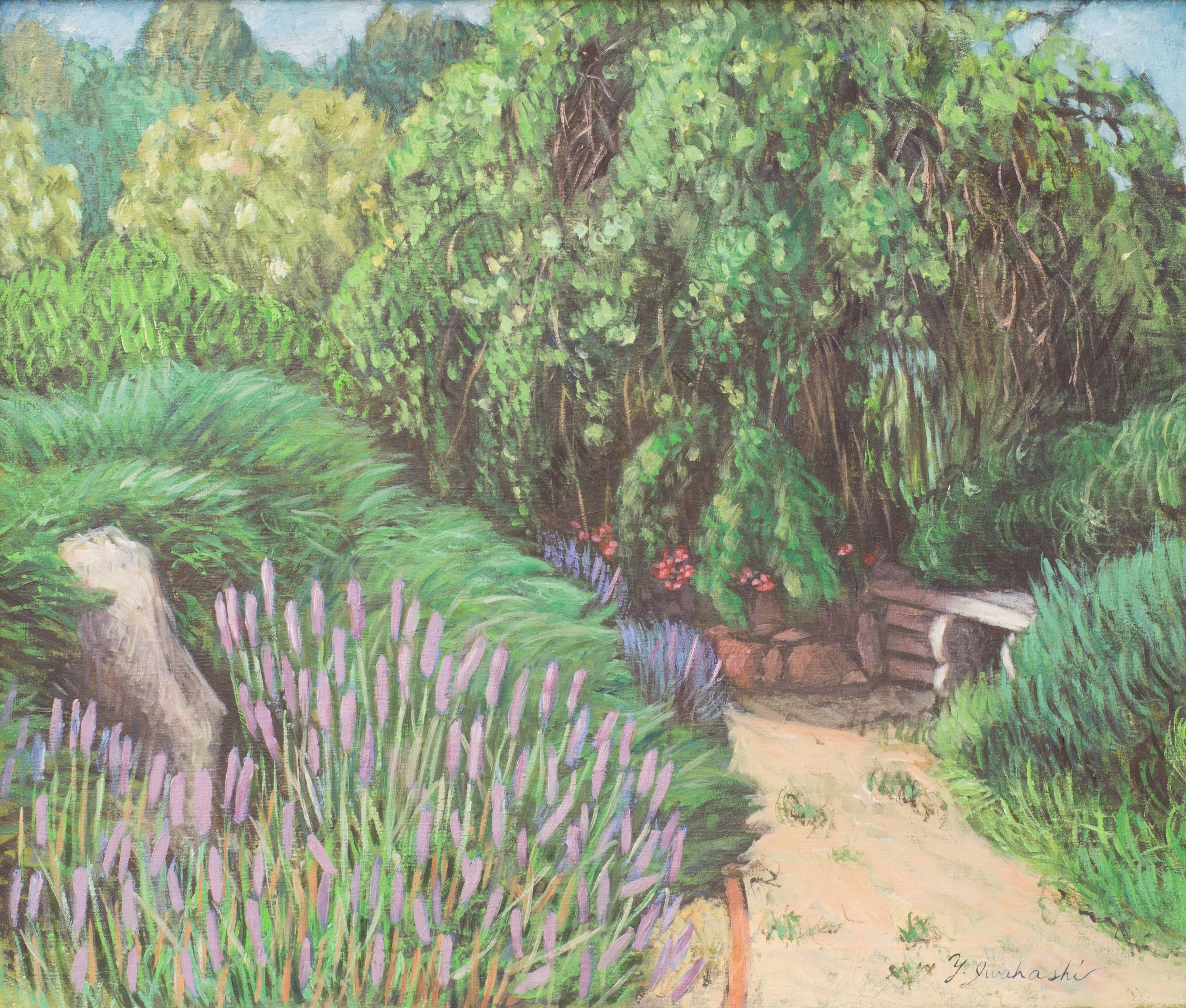 Herb Garden II - Impressionist Painting by Yoshie Iwahashi