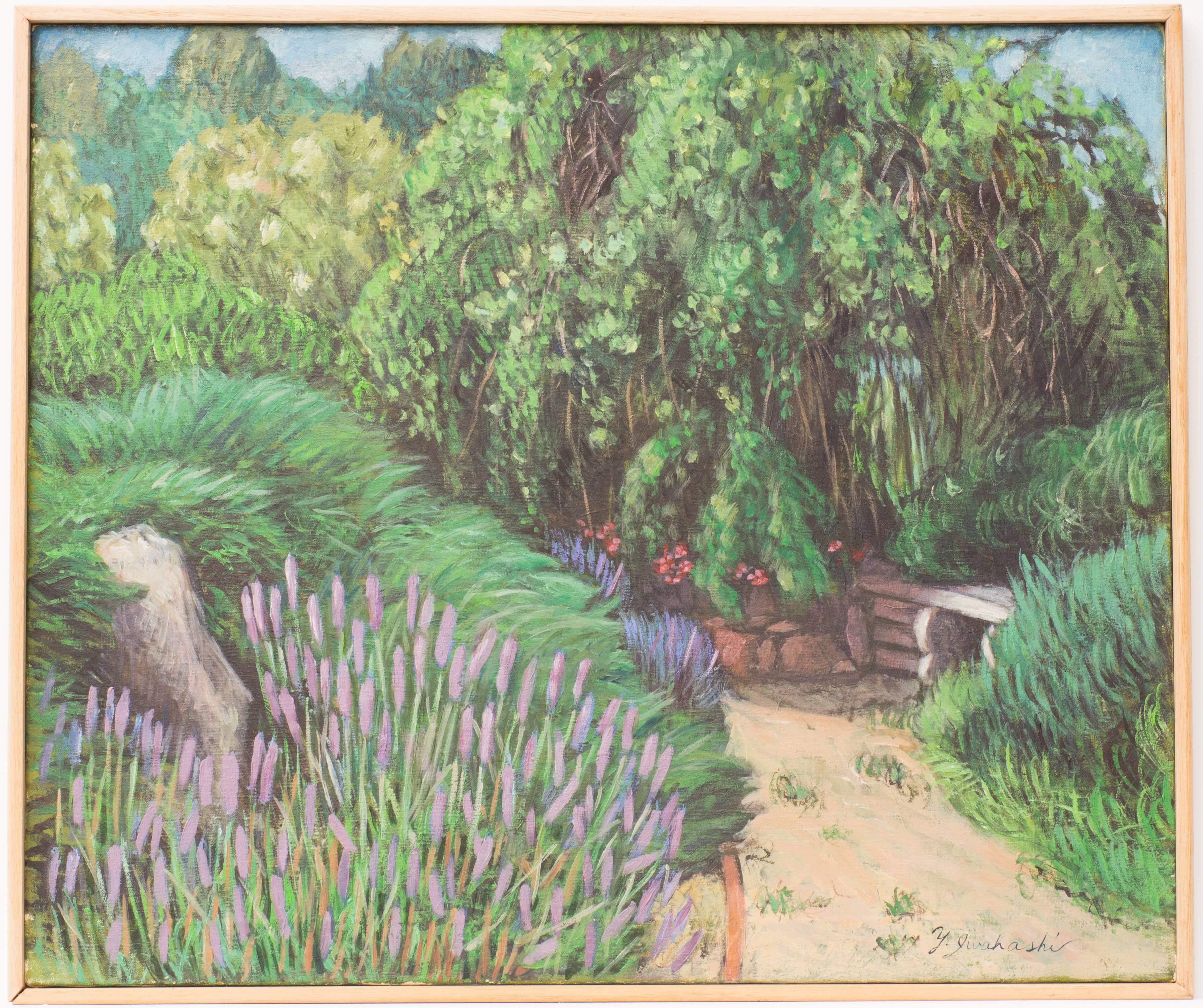 Yoshie Iwahashi Landscape Painting - Herb Garden II