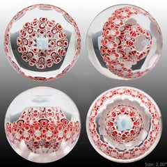Red & White Dot Stack Marble