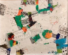 Japanese Modern Abstract 'Some Things of Value' Oil Painting