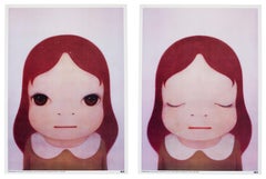 Cosmic Girls: Eyes Opened / Eyes Closed, Limited Edition Offset Print by Nara 