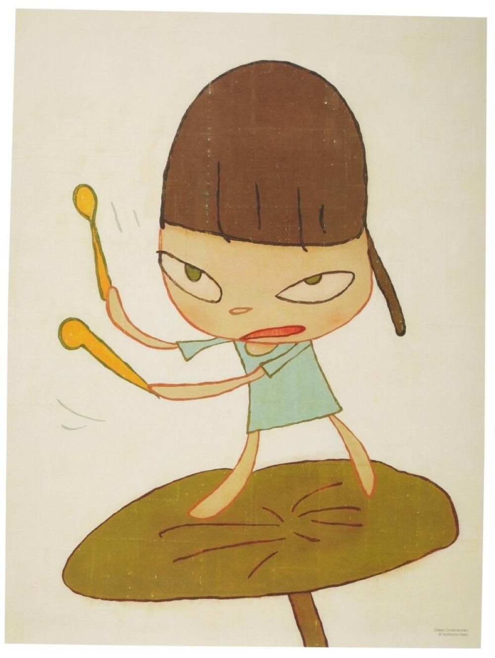 Marching on a Butterbur Leaf, Offset Print by Yoshitomo Nara 