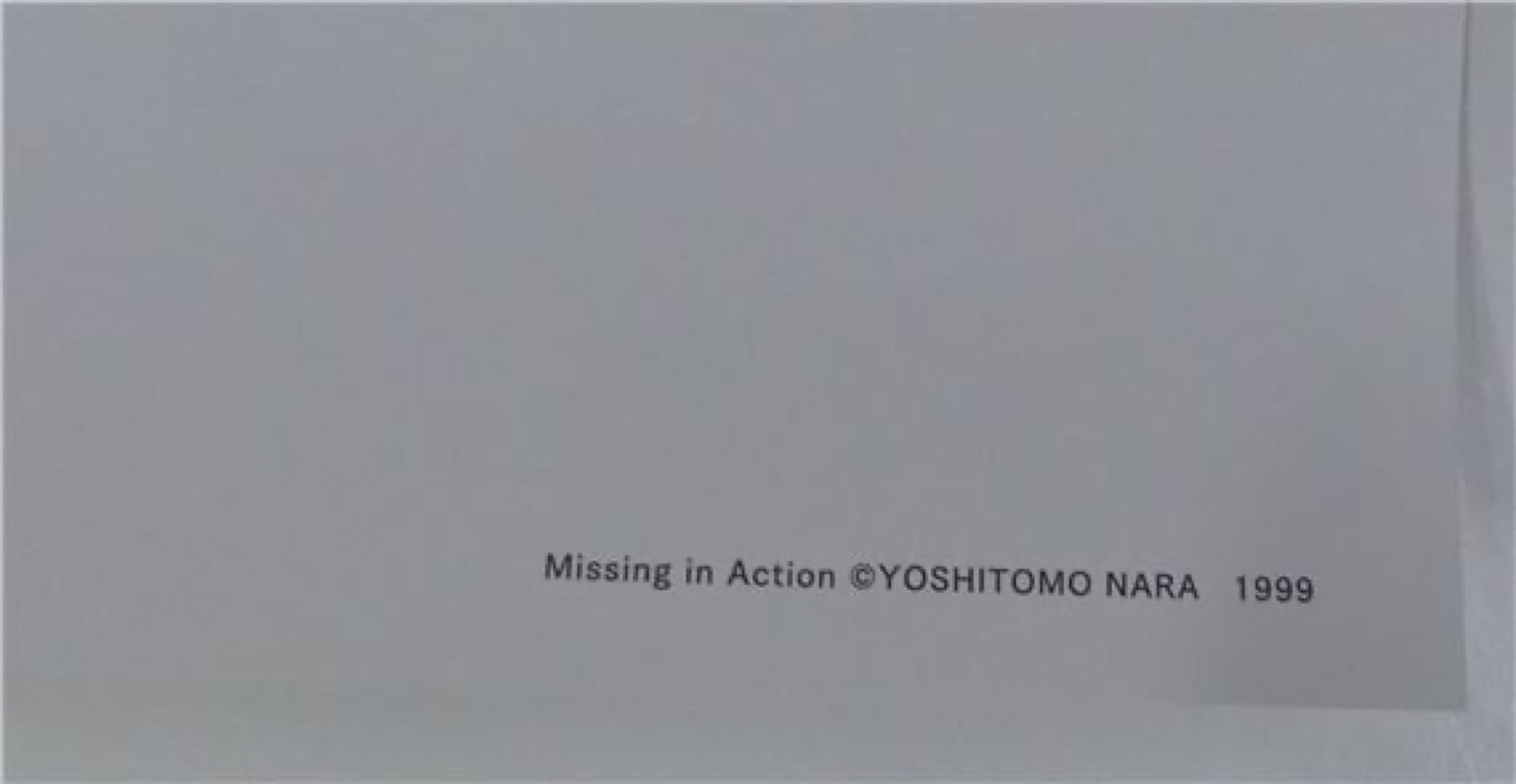 Missing In Action - Gray Portrait Print by Yoshitomo Nara