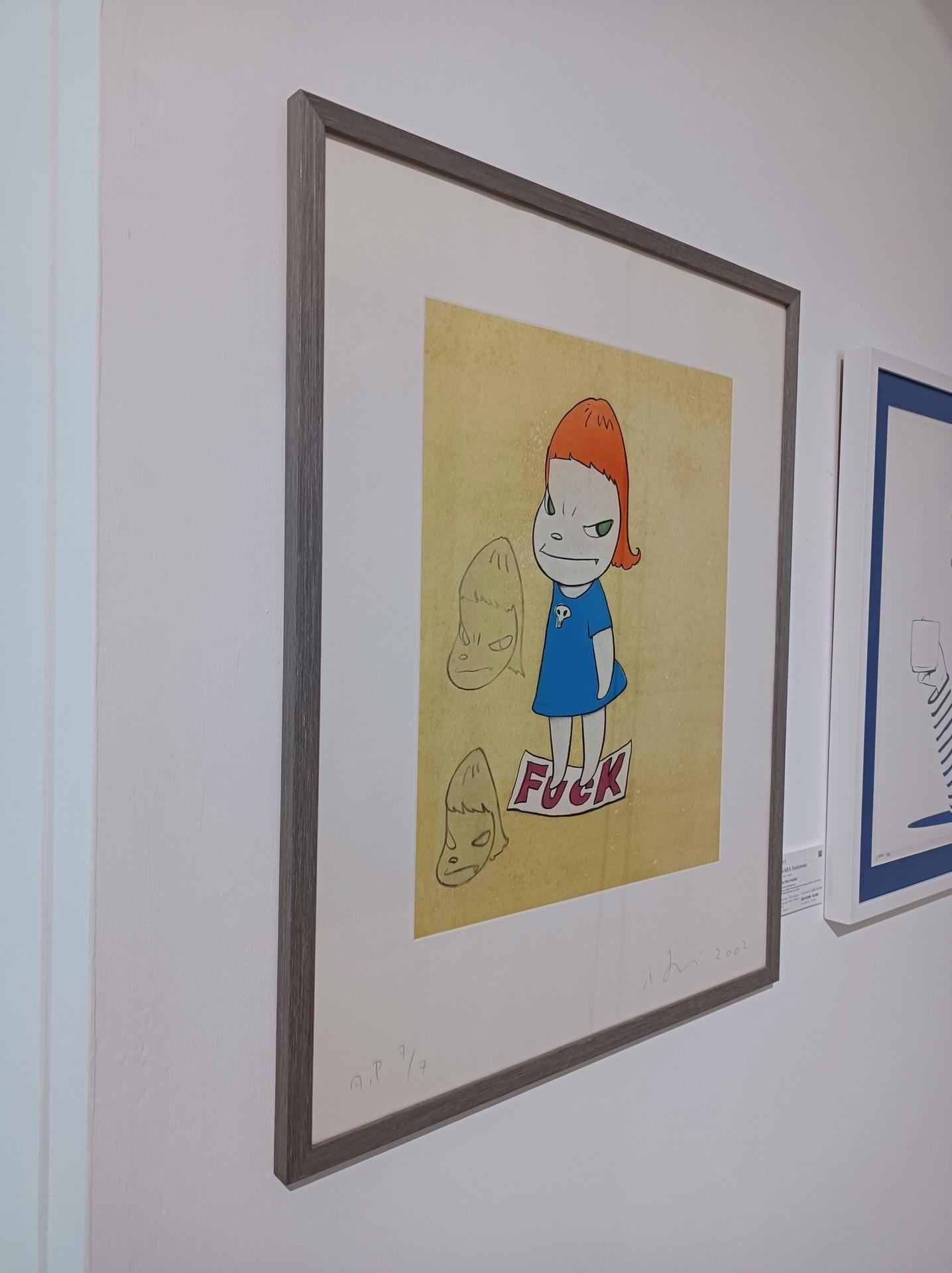 On the F-word, 2002, Farb-Intaglio auf Papier, Auflage von 35 Exemplaren von Yoshitomo Nara im Angebot 3