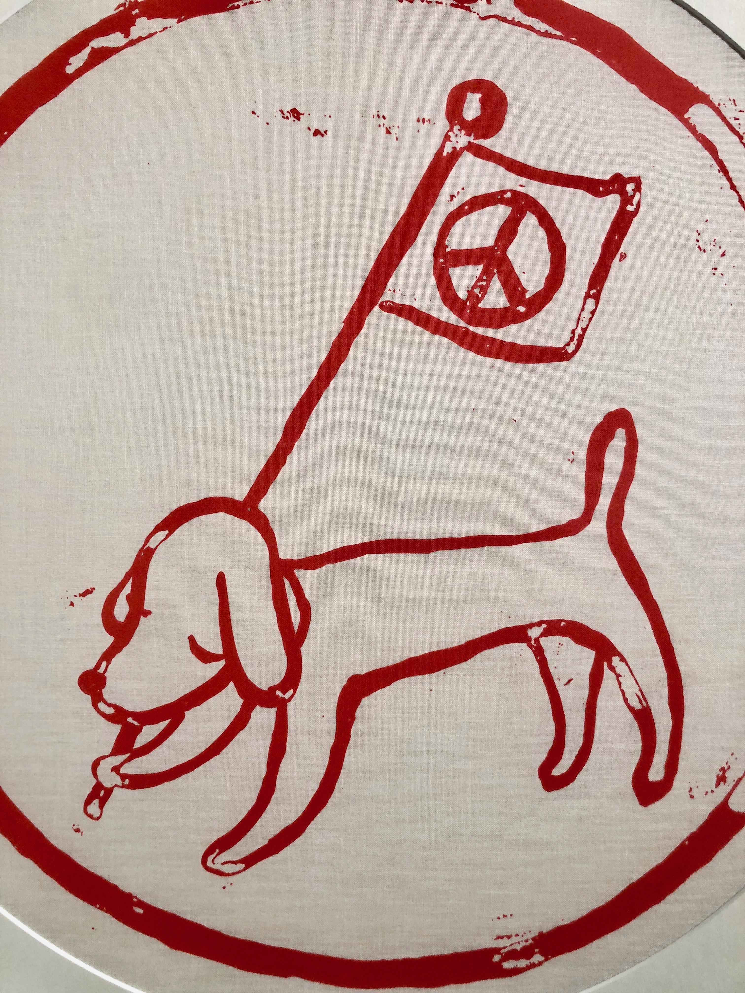 Peace Dog (Red) - Street Art Print by Yoshitomo Nara
