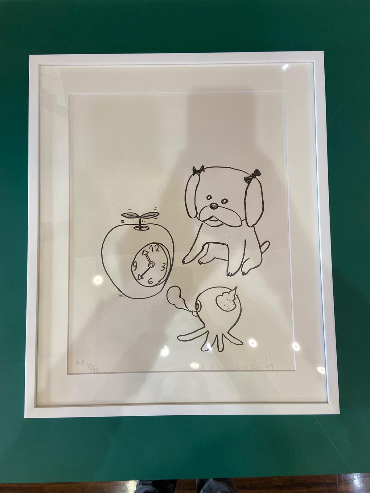 El tiempo pasa. Edición limitada de 52 (1 calcografía en color) firmada por Yoshitomo Nara en venta 1