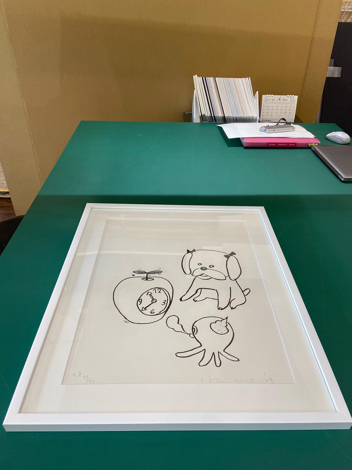 El tiempo pasa. Edición limitada de 52 (1 calcografía en color) firmada por Yoshitomo Nara en venta 2