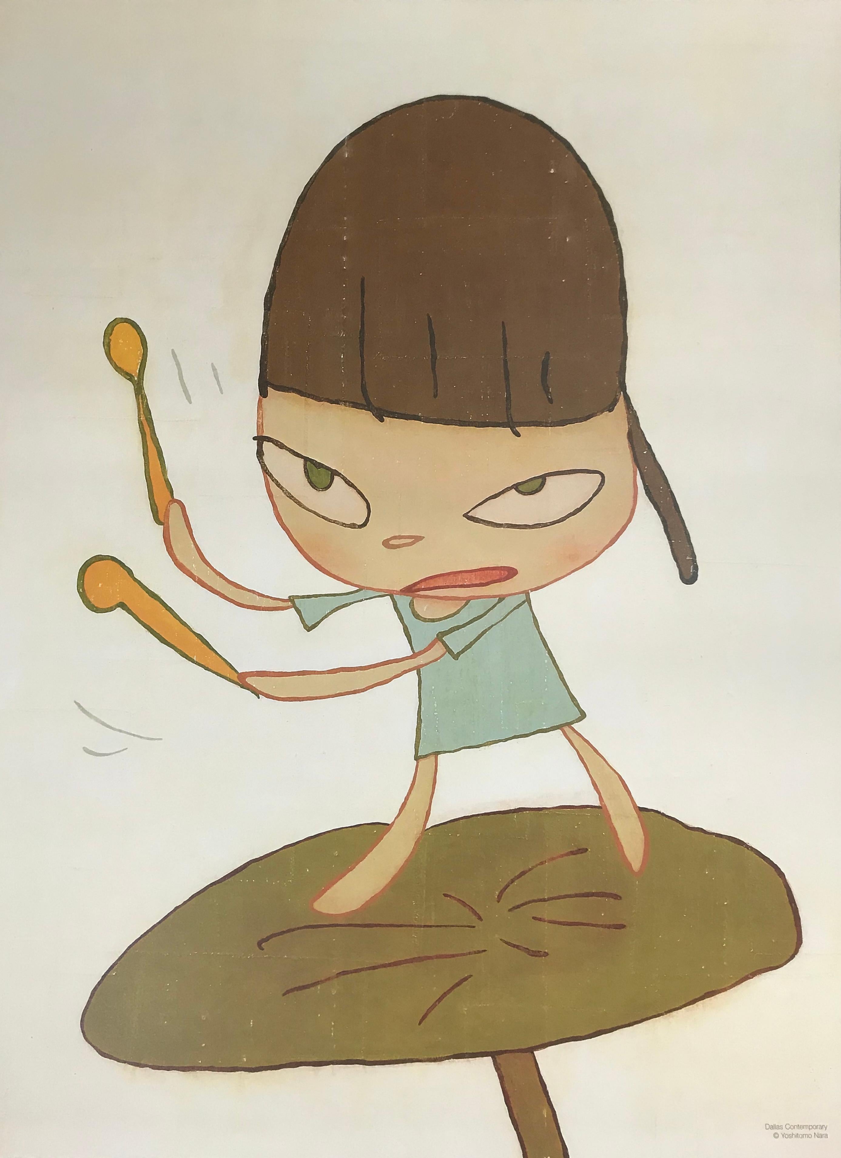 Yoshitomo Nara Marching on a Butterbur Leaf Print Contemporary Art  For Sale 1