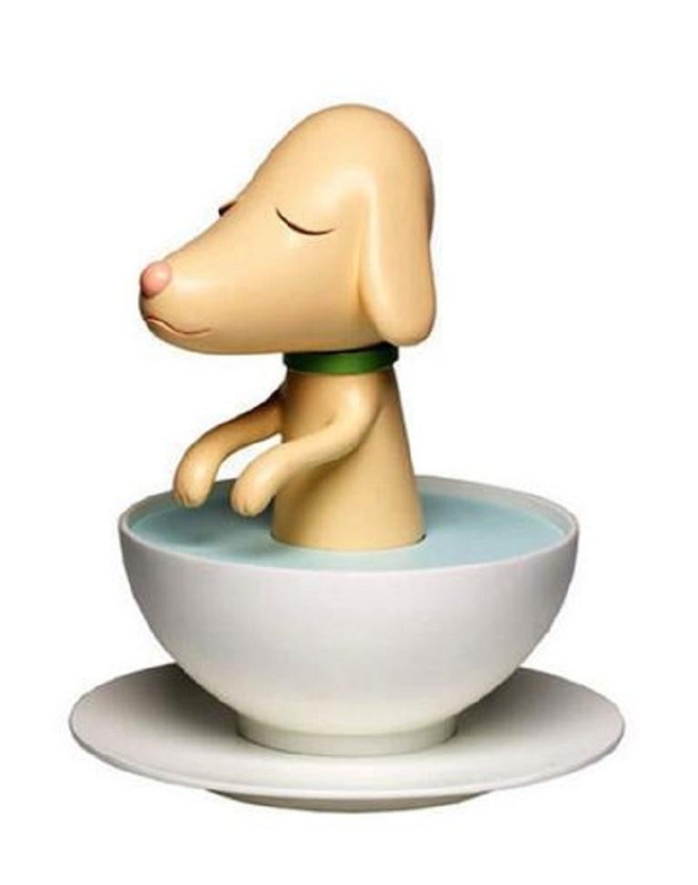 Pup Cup - Sculpture by Yoshitomo Nara