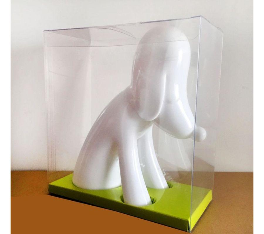 White Aomori Dog Bank - Sculpture by Yoshitomo Nara