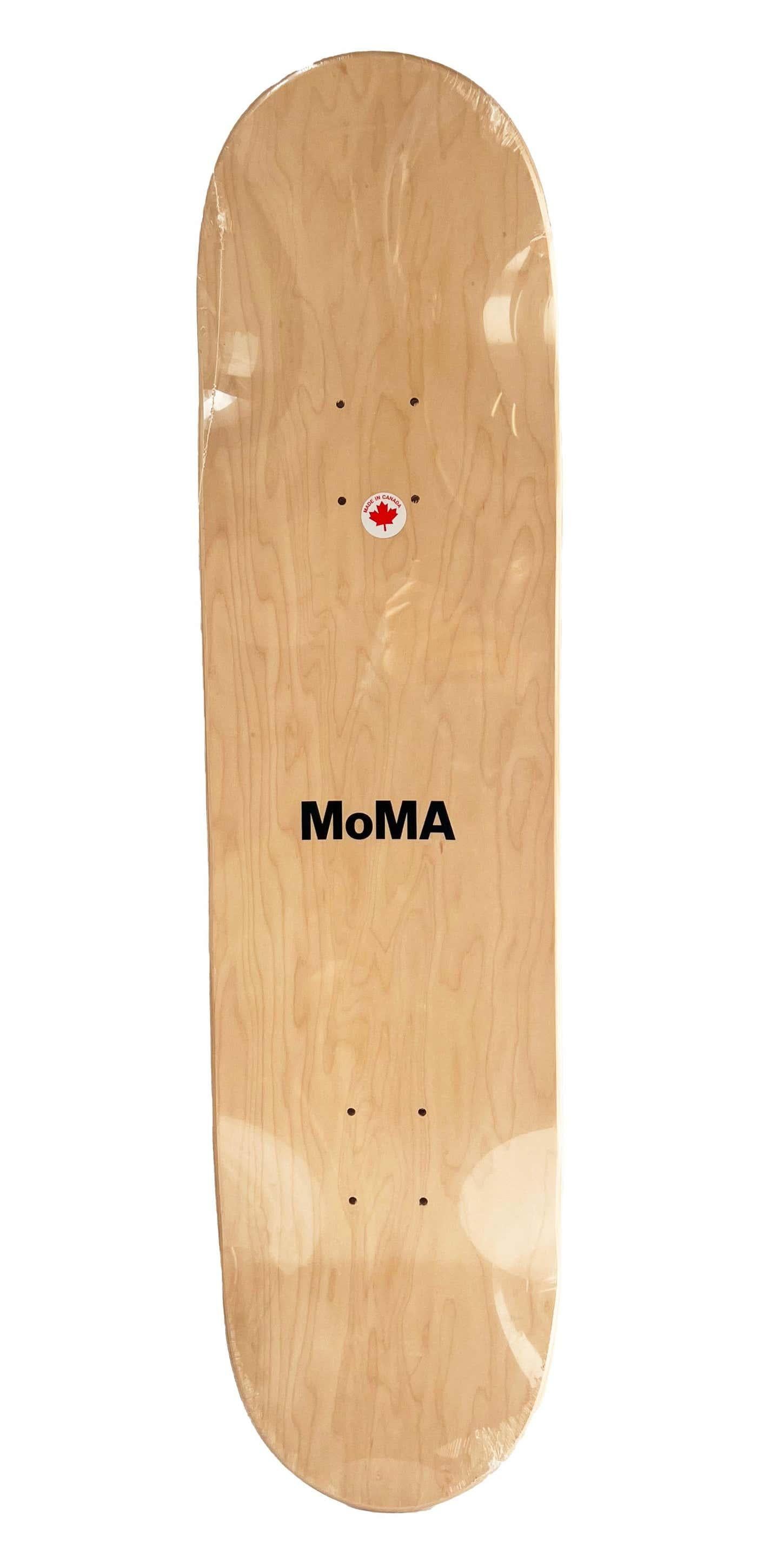 Yoshitomo Nara MoMA Skateboard Decks (complete set of 2 works):
These Yoshitomo Nara skateboard decks were published MoMa New York and created in 2017 under the supervision of Nara featuring his artworks, 'Welcome Girl' (left) and 'Solid Fist'