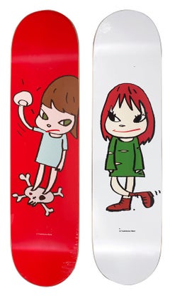 Yoshitomo Nara Skateboard Decks MoMa ( conjunto completo de 2 obras)