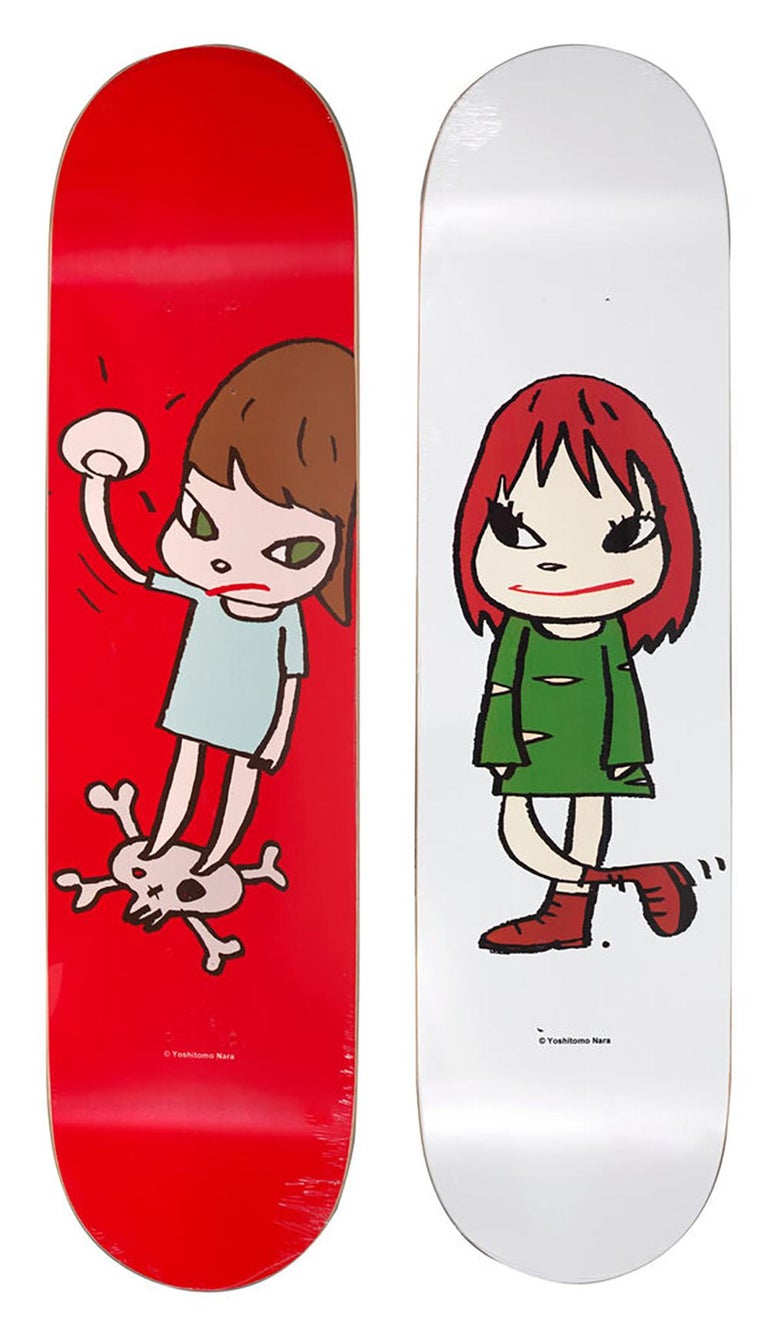 Yoshitomo Nara - Yoshitomo Nara Skateboard Decks MoMa (set completo di 2  opere) in vendita su 1stDibs
