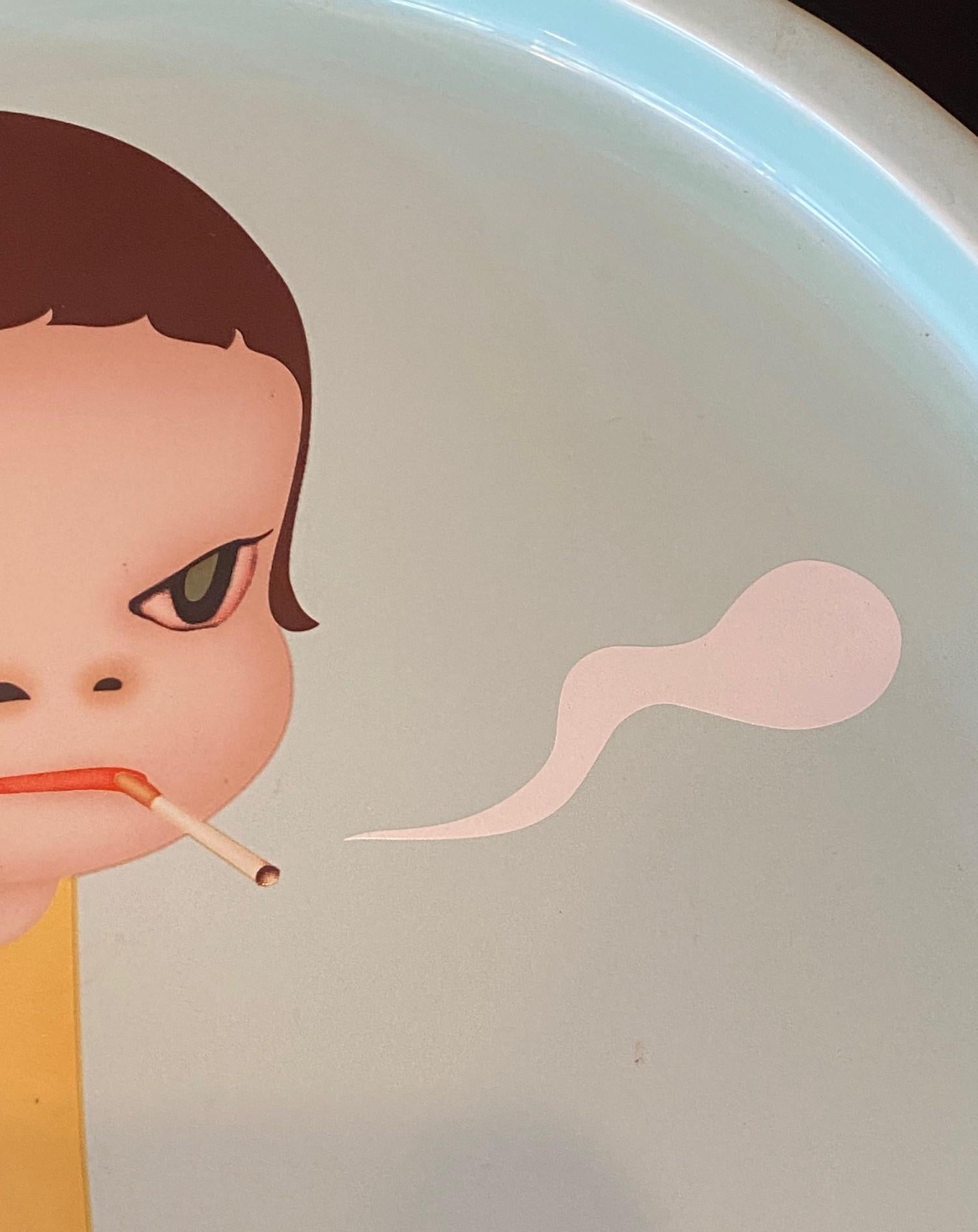 Yoshitomo Nara, Too Young to Die, Japanese Glazed Porcelain Ceramic Ashtray 2002 For Sale 7