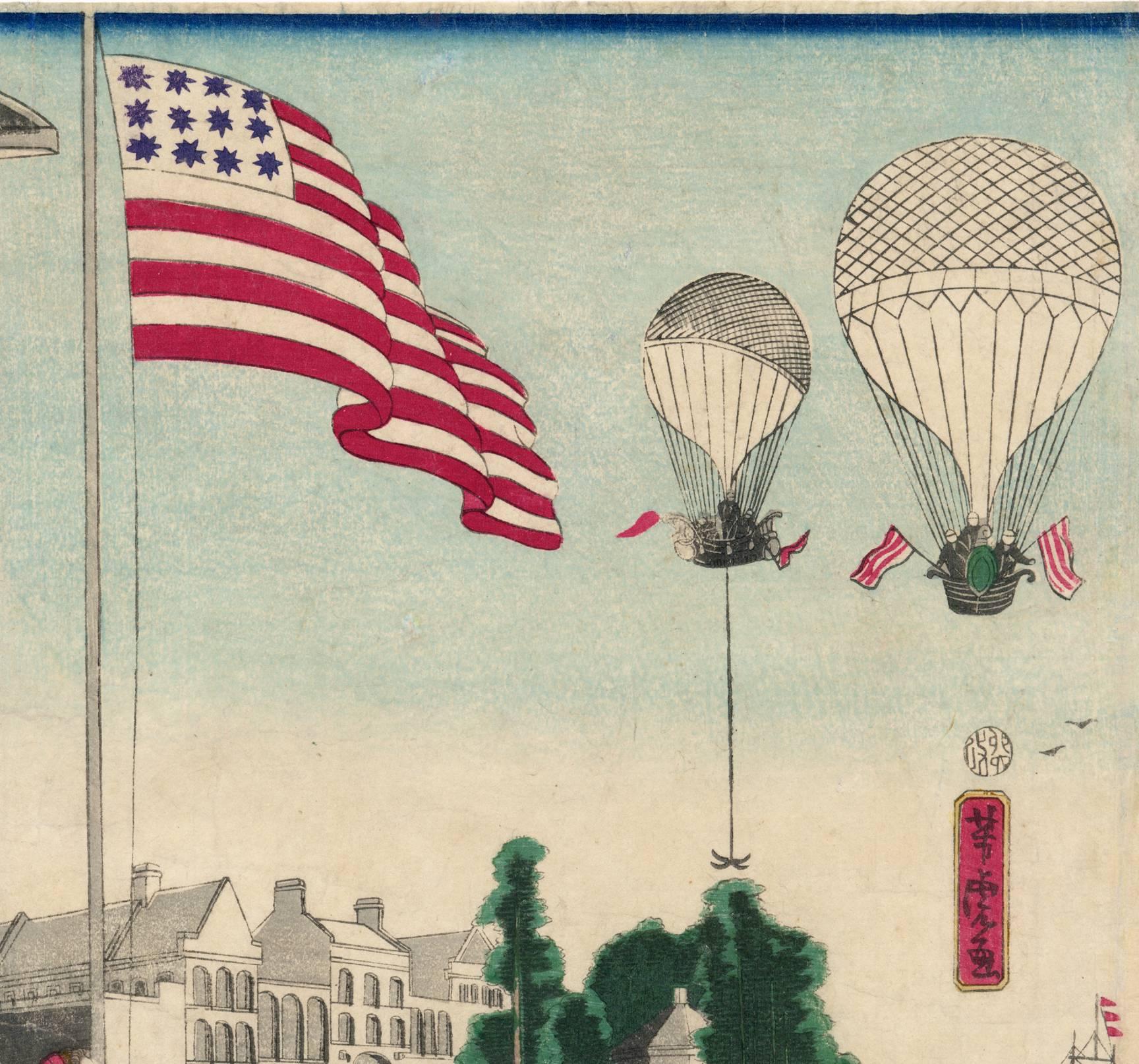 Balloon Ascension in America. 