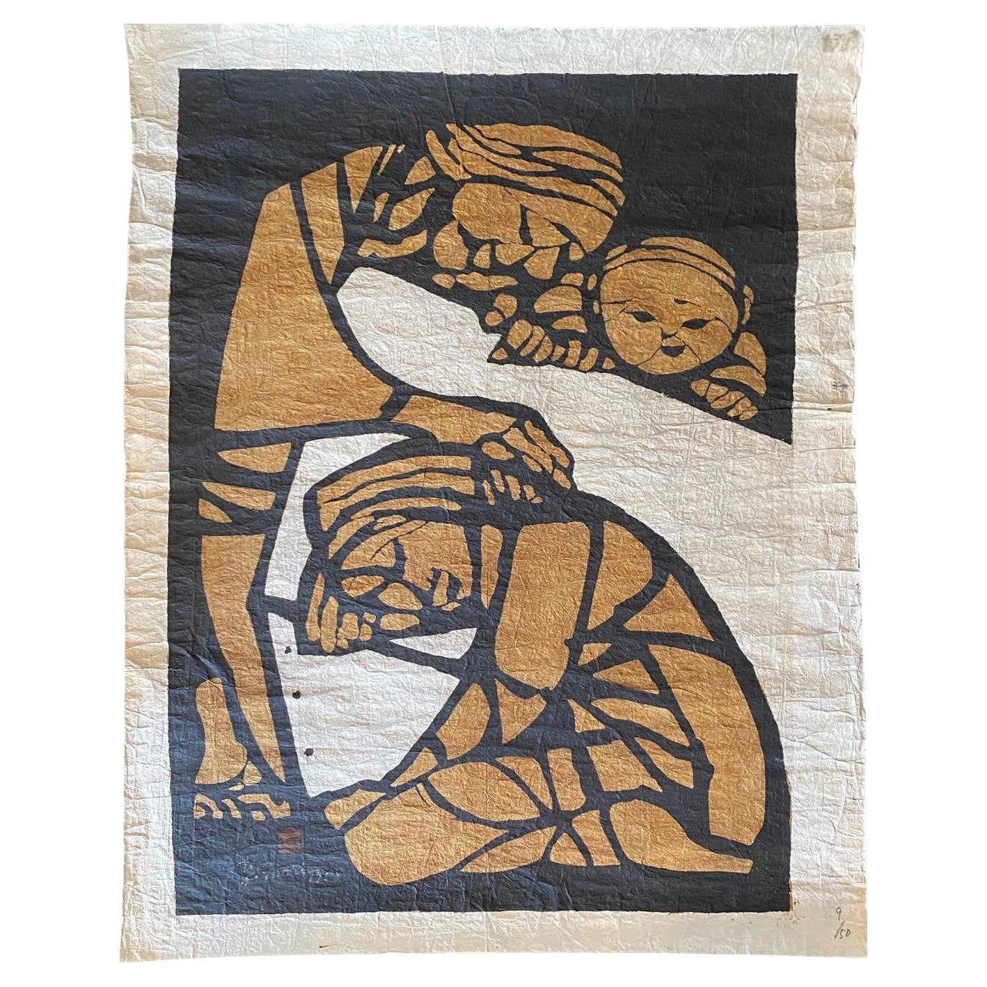 Yoshitoshi Mori Signed Limited Edition Japanese Woodblock Stencil Print Sorrow