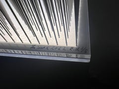 Blue kinetic sphere sculpture