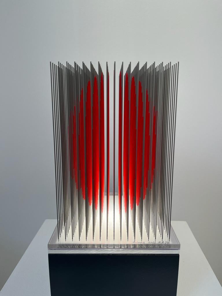 YOSHIYUKI MIURA Abstract Sculpture - Red Ellipsoid