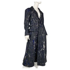 Yoshji Yamamoto Wool Felted Structured Full Length Coat w/Double Belt