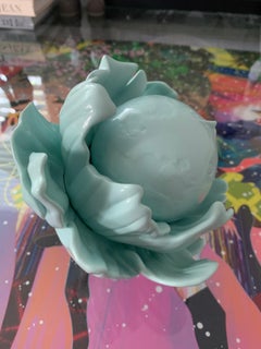 Tiffany Turquoise Blue Soft Vinyl Sofubi Scultpture Moonflower Yoskay Yamamato
