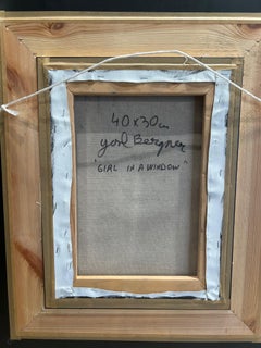 Girl in the window oil painting figurative by Yosl Bergner