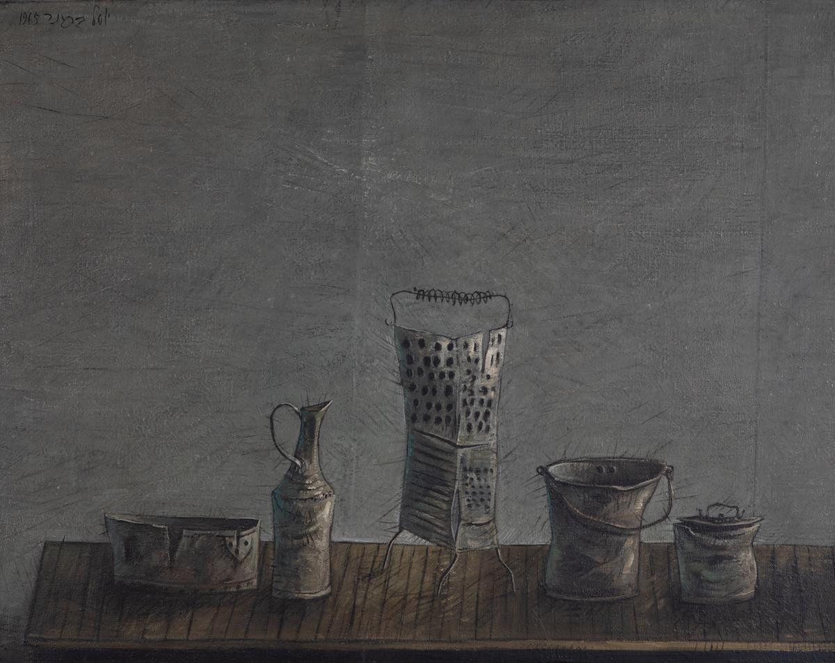 Vessels by Yosl Bergner - Still life painting, 1965