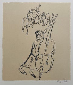 Israeli Expressionist Yosl Bergner Modernist Lithograph