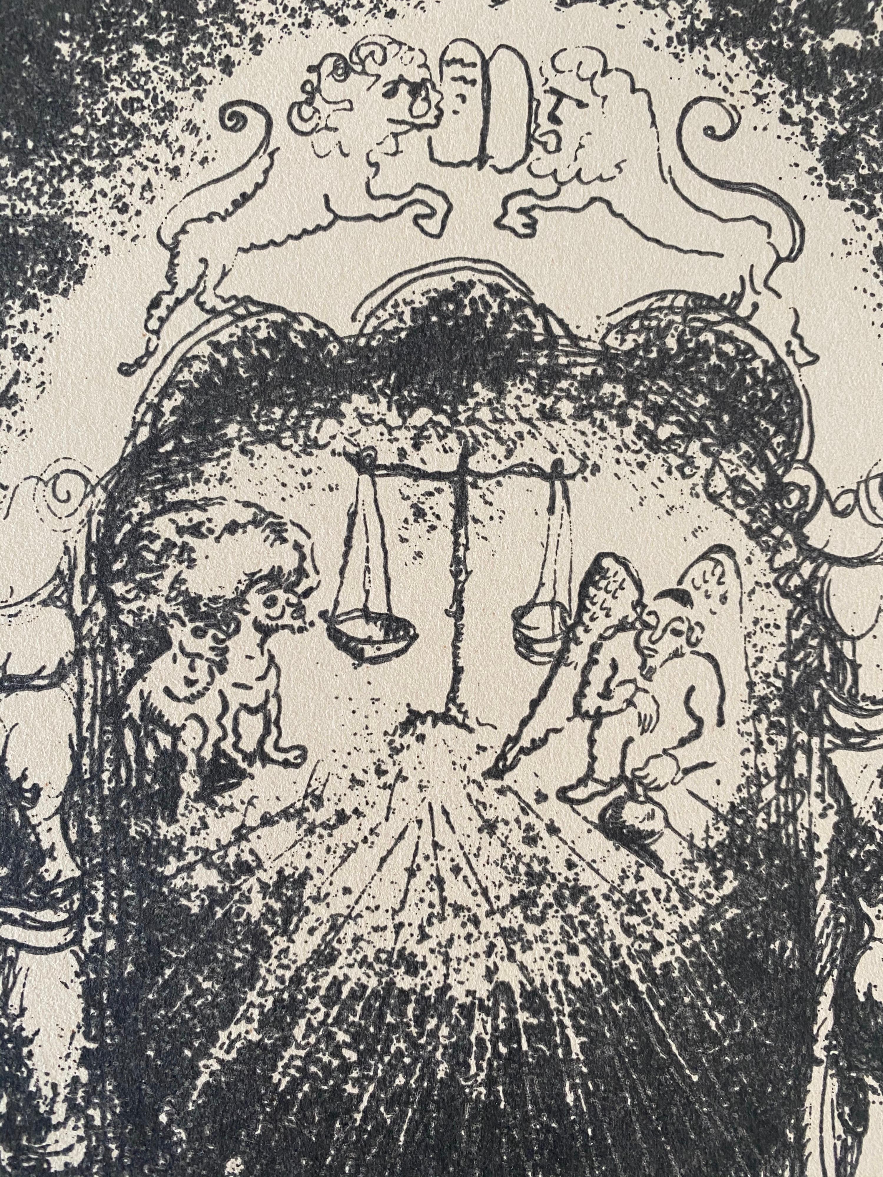 Litografia modernista dell'espressionista israeliano Yosl Bergner in vendita 2