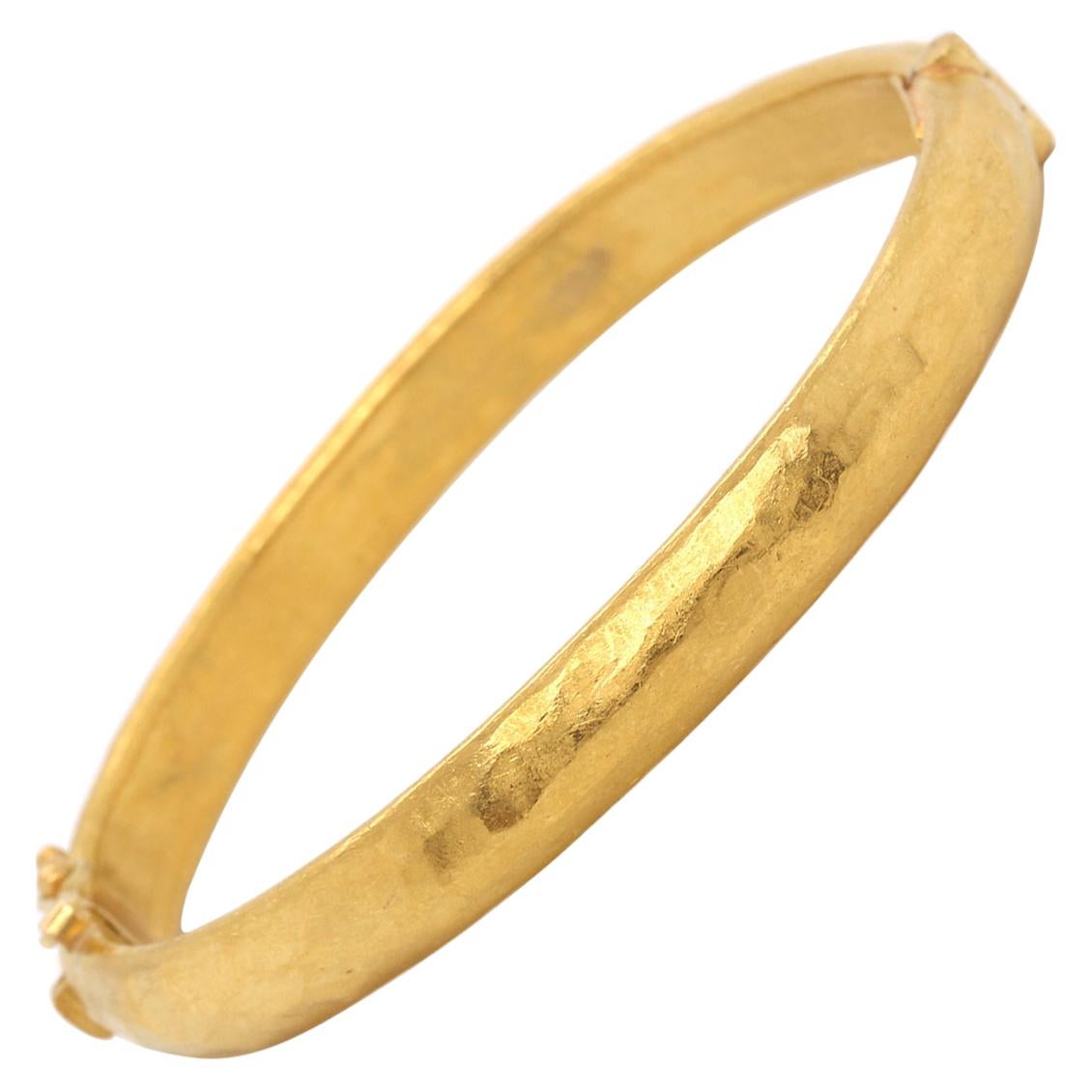 Yossi Harari 24 Karat Yellow Gold Bangle Bracelet For Sale