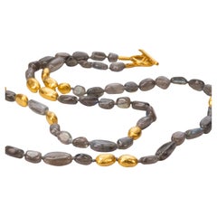 Yossi Harari Labradorite 24K Beaded Layering Necklace