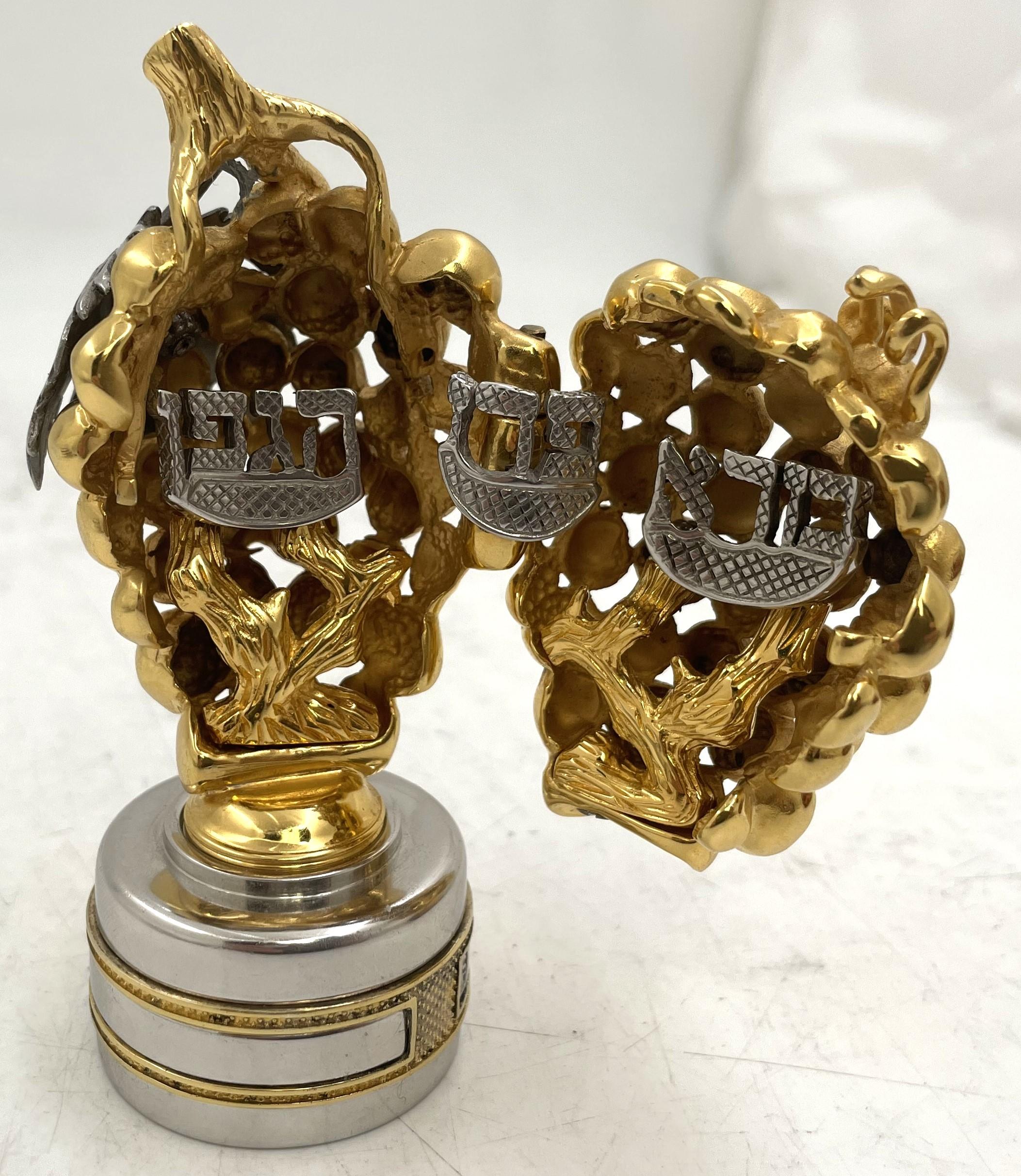 Yossi Swed Masters Workshop Israeli Judaica Wine Bottle Cork Stopper Limited Ed. For Sale 3