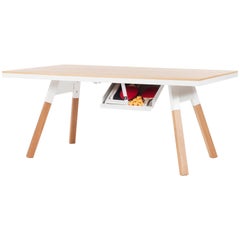 You & Me Wooden Top 180 Ping Pong Table in Oak and White by RS Barcelona