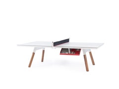 You and Me HPL Top Standard Ping-Pong Table in White by RS Barcelona